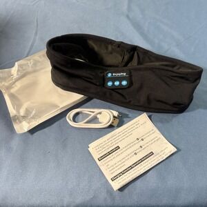 Bluetooth Sleep Headphones Eye Mask Black Wireless Headband Music Sleep Aid